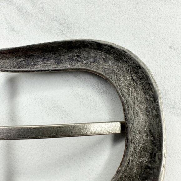 Studded Silver Tone Simple Basic Belt Buckle - Picture 8 of 9